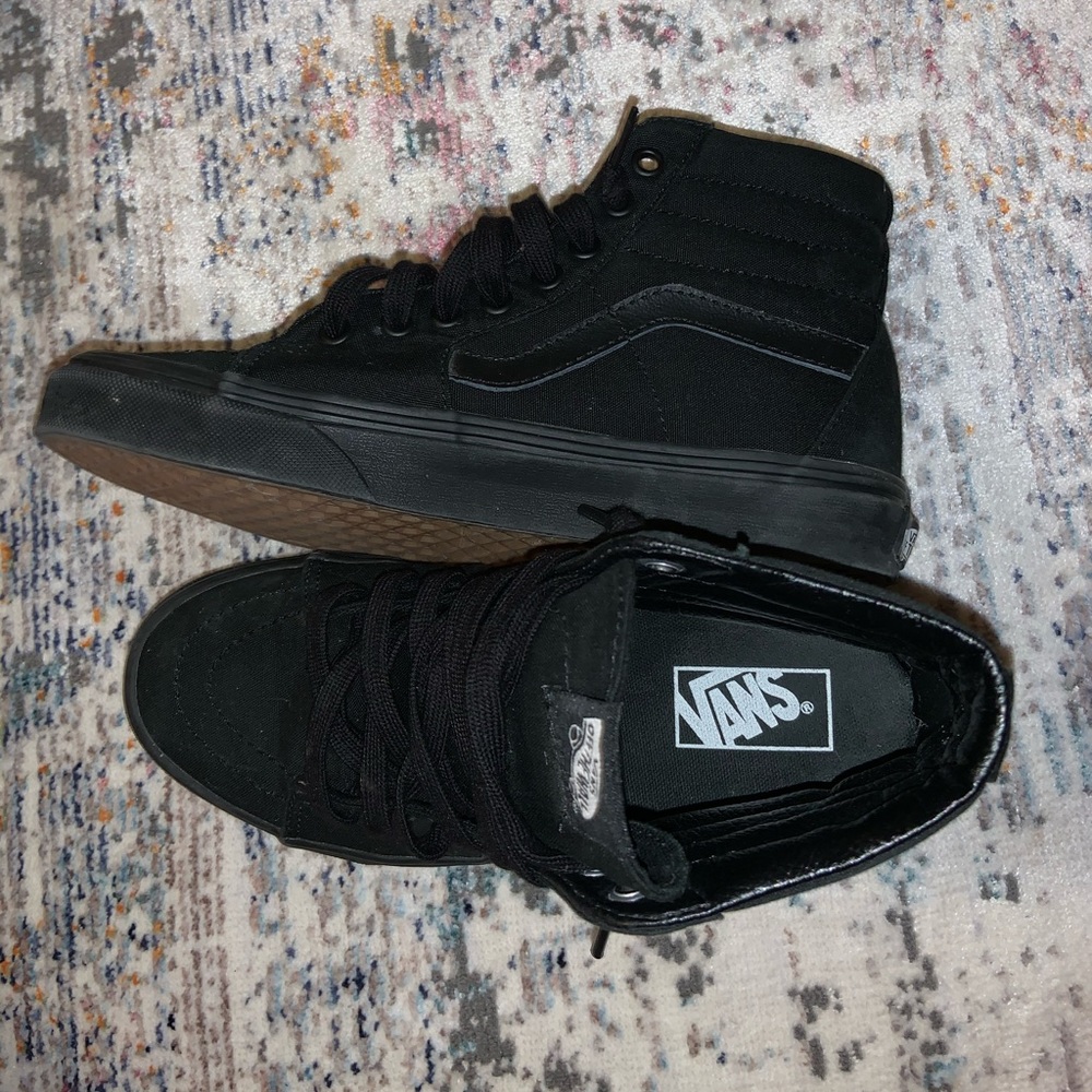 all black high top vans
